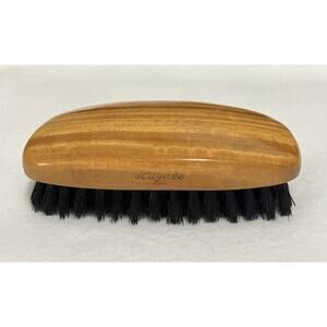 Vtg Mens Hughes Military Style Palm Hairbrush Satinwood Pure Bristles USA